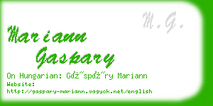 mariann gaspary business card